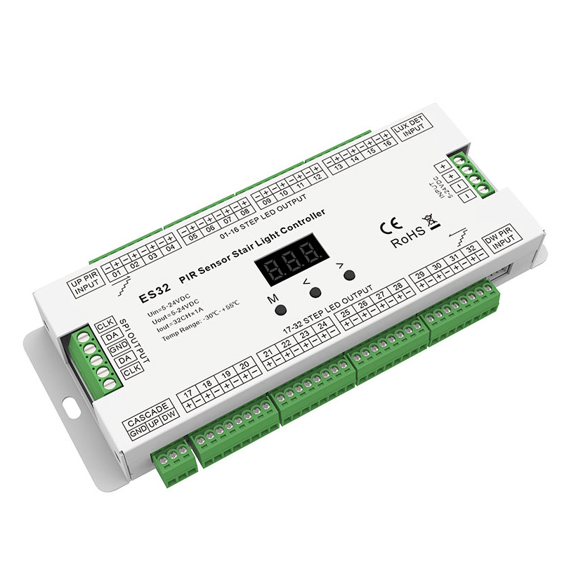 PIR Sensor LED Stair Lights Controller ES32 With Stair Lighting Kit PIR Sensor LED Stair Lights Controller ES32 With Stair Lighting Kit